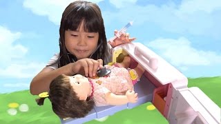 ぽぽちゃん おもちゃ おしゃべり変身 救急車 playing Baby Doll Popochan Ambulance Toy