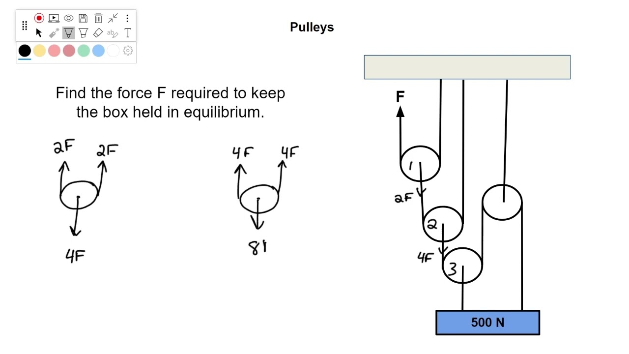 Pulleys - Statics- FE Exam