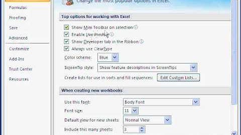 Excel Training: Microsoft Excel 2007 interface