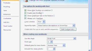 Excel Training: Microsoft Excel 2007 interface