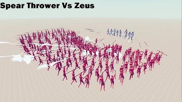 TABS 260v8 Spear Thrower Vs Zeus-Totally Accurate Battle Simulator