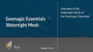 Geomagic Essentials - Watertight Mesh