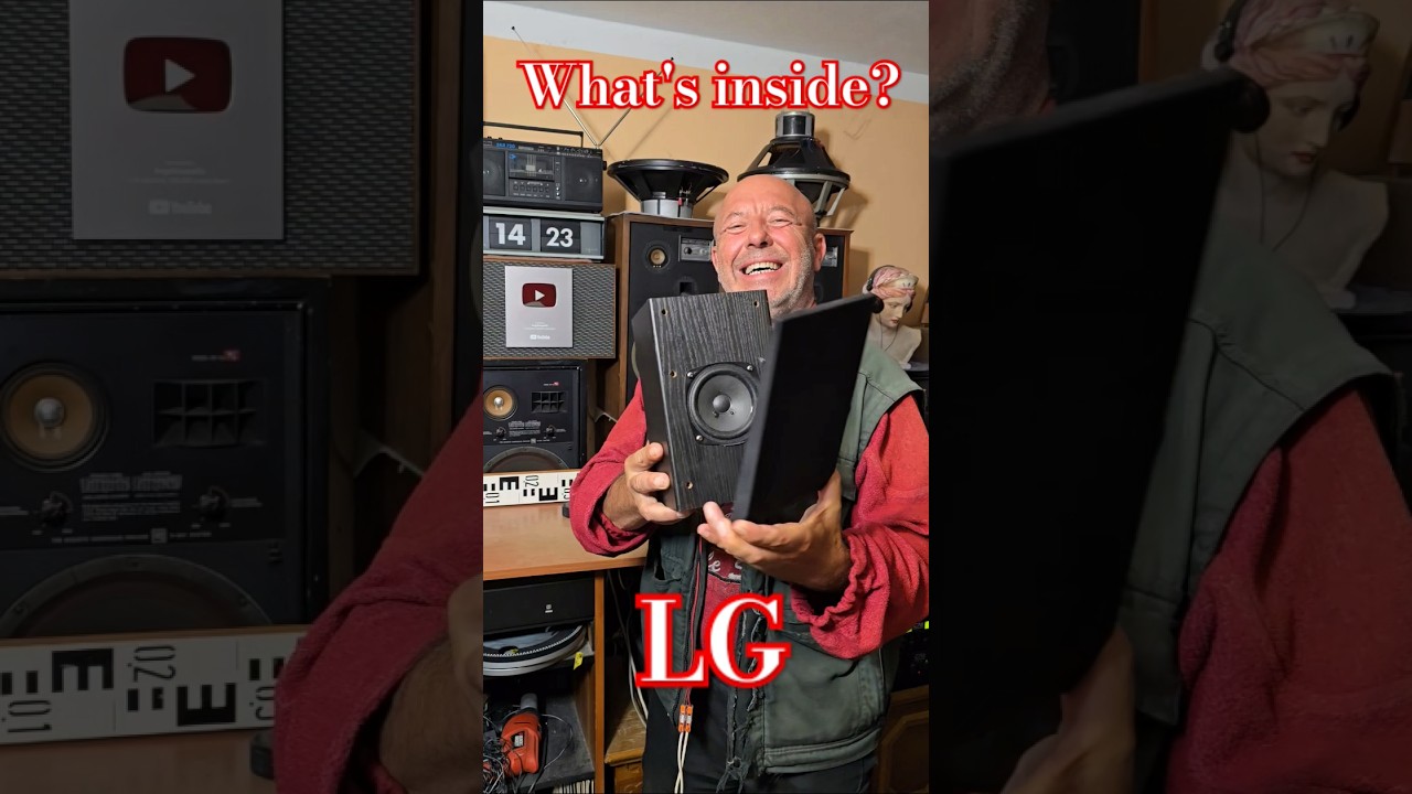 What's Inside? Mini SPEAKERS LG Micro HiFi Stereo System XC12 BASS REFLEX 5W BOOKSHELF SPEAKER