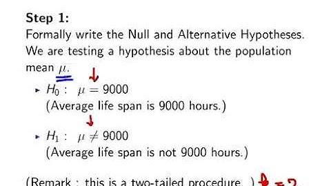 Hypothesis Testing for a Population Mean (Small Sample)