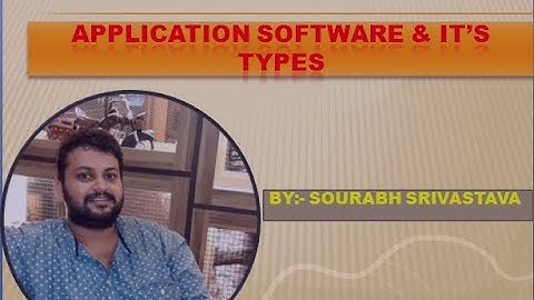 Topic:- APPLICATION SOFTWARE & IT