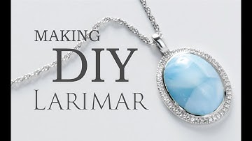 Making DIY larimar stone for jewelry