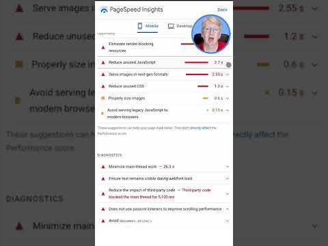 Eliminate inefficient JS using PageSpeed Insights #Shorts