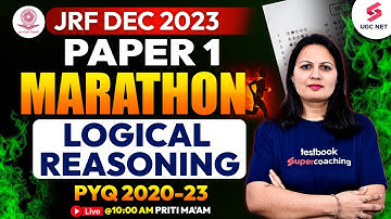 UGC NET Paper 1 Marathon | Logical Reasoning Marathon | UGC NET Paper 1 Most Imp PYQs | Priti Ma