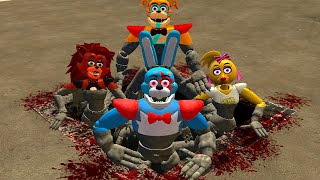 NEW FNAF Security Breach MY TURNING ALL ANIMATRONICS INTO STATUES ON GMOD !! hg