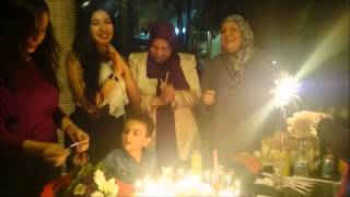 لحظه الاحتفال واطفاء الشموع في عيد ميلاد ميرهان حسين ميما 2014