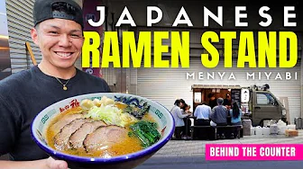 Behind the Counter at a Japanese Ramen Yatai Stand