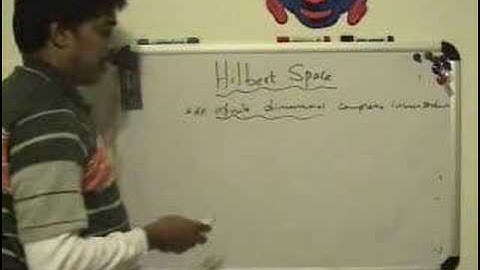 Hilbert Space - Basic Introduction - Part 1/2