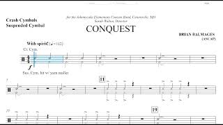 Conquest (Brian Balmages)  Cymbals Play Along