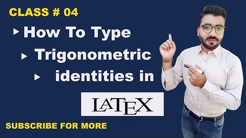 how to type trigonometric identities in latex | Latex learning |#latex |#latext #MathWallahShoaib