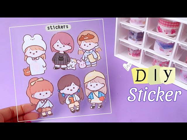 part-1) how to make kawaii sticker at home /handmade cute kawaii