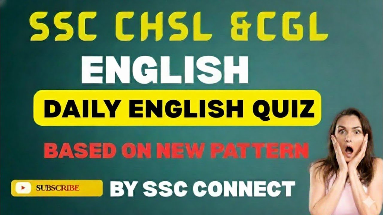 SSC CHSL & CGL English Vocab Mock Test  | Important Vocabulary Practice Set | New Pattern 2025