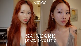 GRWM | glowy skincare prep routine for flawless makeup
