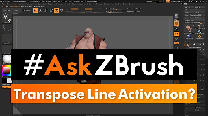 #AskZBrush: “How can I activate the Transpose Line in ZBrush 4R8?”