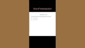 Line of Intersection Between Two Planes