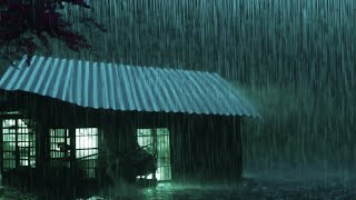 A Peaceful Slumber with Rainfall and Thunder Echoing Above