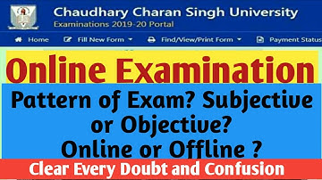 CCS University Online Exams 2021 | Pattern of LLB Exams,Online or Offline? Subjective or Objective?