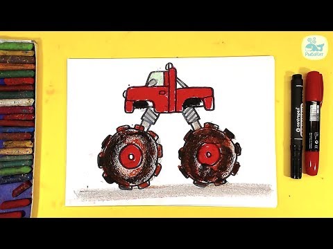 Как нарисовать МАШИНУ МОНСТР-ТРАК / Monster trucks