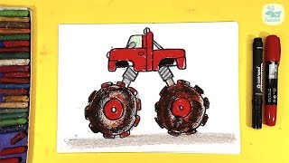 Как нарисовать МАШИНУ МОНСТР-ТРАК / Monster trucks Как нарисовать МАШИНУ МОНСТР-ТРАК / Monster trucks