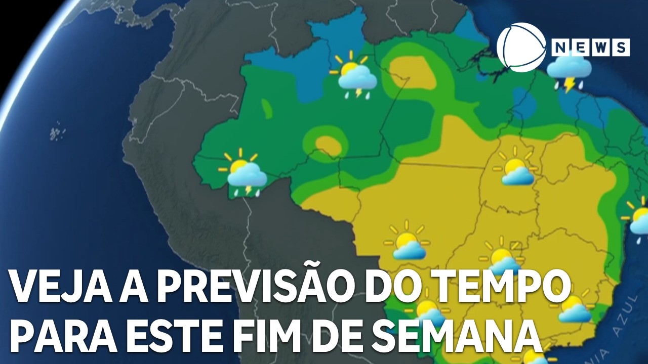 Veja a previsão do tempo para todo o país neste final de semana