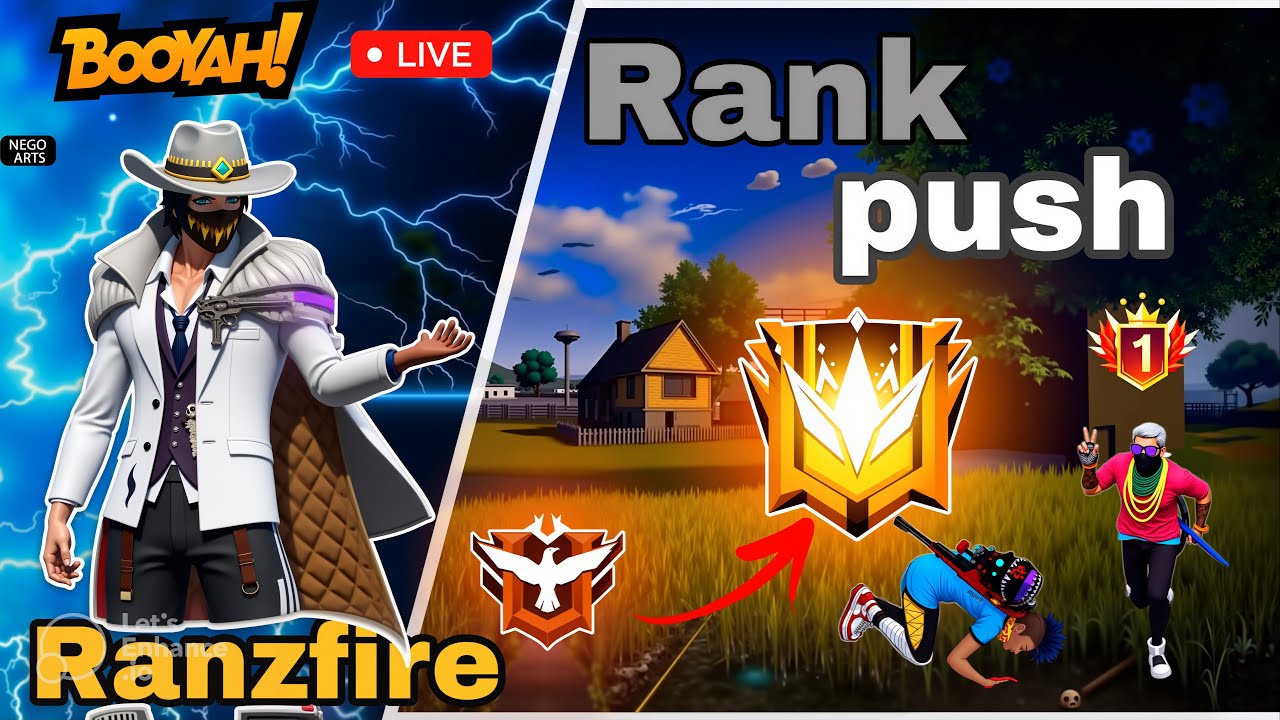 😱 Rank push 💪 Full Rage Gameplay | Solo vs Squad Challenge | Free Fire ...