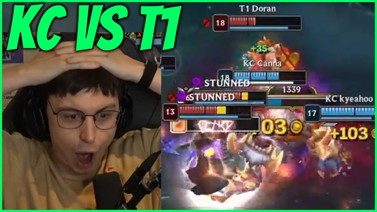 Caedrel Reacts To Crazy BASE TO BASE Ending Of T1 VS KC