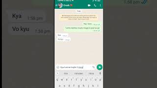 Pickup lines for crush | flirting lines for girls | WhatsApp chat \ funny chat #shorts screenshot 1