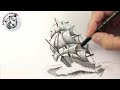 Como Dibujar un Barco a Lapiz Paso a Paso | Tecnicas de Dibujo a Lapiz