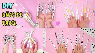 Cómo hacer uñas de papel / how to make paper nails  / MANUALIDAD FÁCIL/EASY HANDMADE /