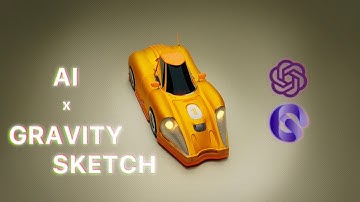 Sculpting a Porsche I created in DALL·E w/ GravitySketch Vr