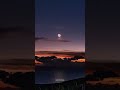 The crescent 🌙 ✨moonset from West O'ahu, Hawai'i 🤙🏽 #space #moon