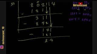 How to DIVIDE in base FIVE (Quinary number system )