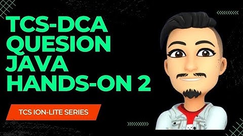 TCS DCA CODING JAVA QUESTIONS ALSO IMP FOR IPA