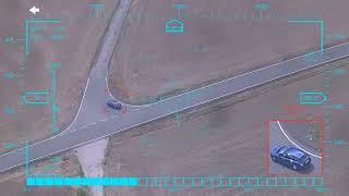 Shadowing a blue SUV — AI target lock & tracking from a UAV