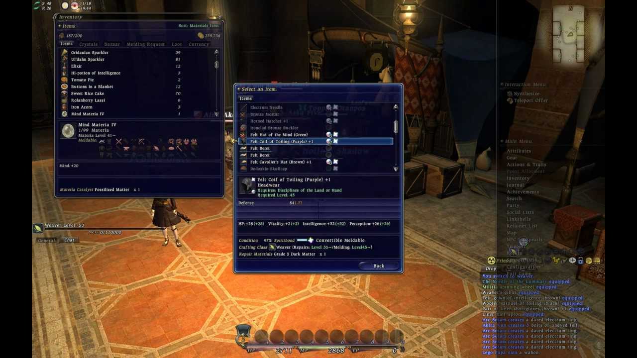 FFXIV 4x Materia Meld Attempt YouTube