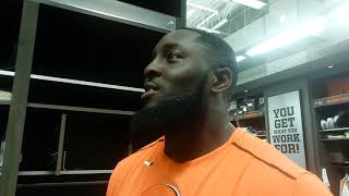 Browns' Chris Hubbard stokes to face his ex-team, the Steelers.