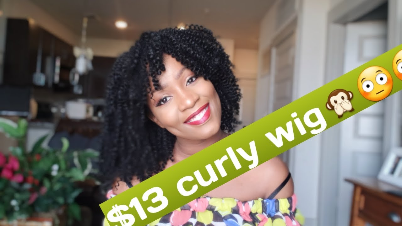 HOW TO MAKE A BIG CURLY WIG|CHEAP CURL|$13 CURLY WIG|Jalia walda - YouTube