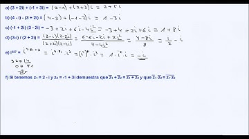 EJERCICIO DE OPERACIONES CON NÚMEROS COMPLEJOS EN FORMA BINÓMICA. HD