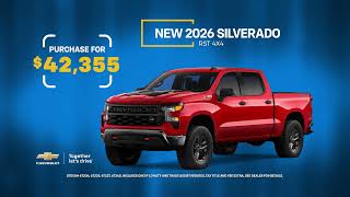 Purchase a New 2026 Silverado RST 4X4 for $42,355 only at Emerson Chevrolet!