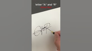 How to write the letter“A" and "R"#signature calligraphy lettering #calligraphy #art#signatureideas