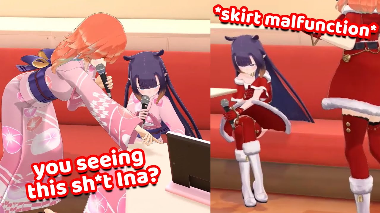 Kiara and Ina being silly together in 3D