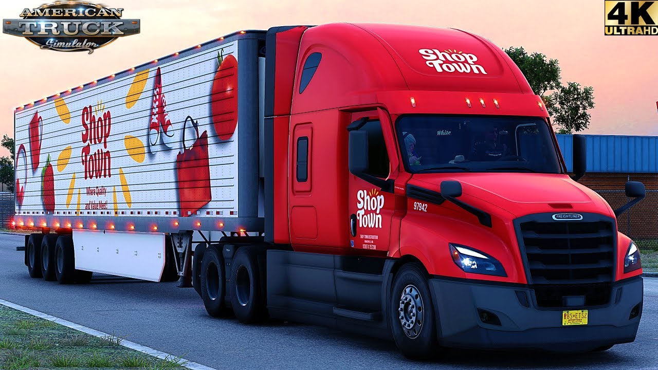 ATS | DLC LOUISIANA | GENERATION CASCADIA | Shop Town | REALISTIC DRIVER|4K #americantrucksimulator