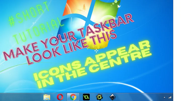 How to center Taskbar icons in Windows 7 | Windows 7 taskbar icon customisation tips and tricks