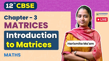 Chapter 3 Matrices -  Introduction of Matrices | Class 12 CBSE Maths in Tamil l