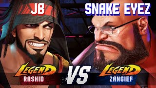 SF6 ▰ JB (Rashid) vs SNAKE EYEZ (Zangief) ▰ High Level Gameplay