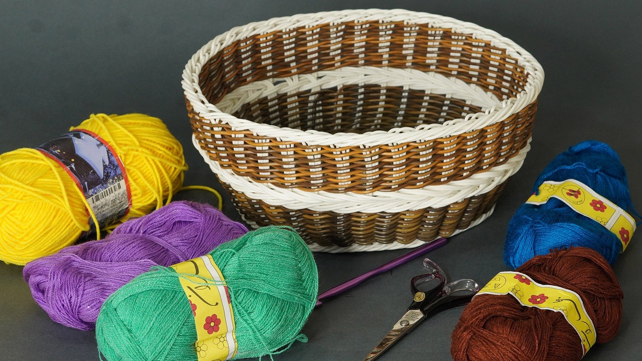 DIY Wicker-Style Basket Using Plastic Wire | Start to Finish Guide